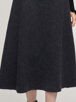 100% Wool A-Line Women Flared Skirt GOELIA