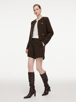 Cashmere Washable Wool Blend Women Shorts GOELIA