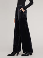 Velvet Straight Wide Leg Women Pants GOELIA