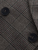 Brown Plaid Gather-Waisted Women Blazer GOELIA