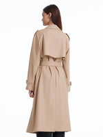 Worsted Woolen Trench Coat With Belt GOELIA