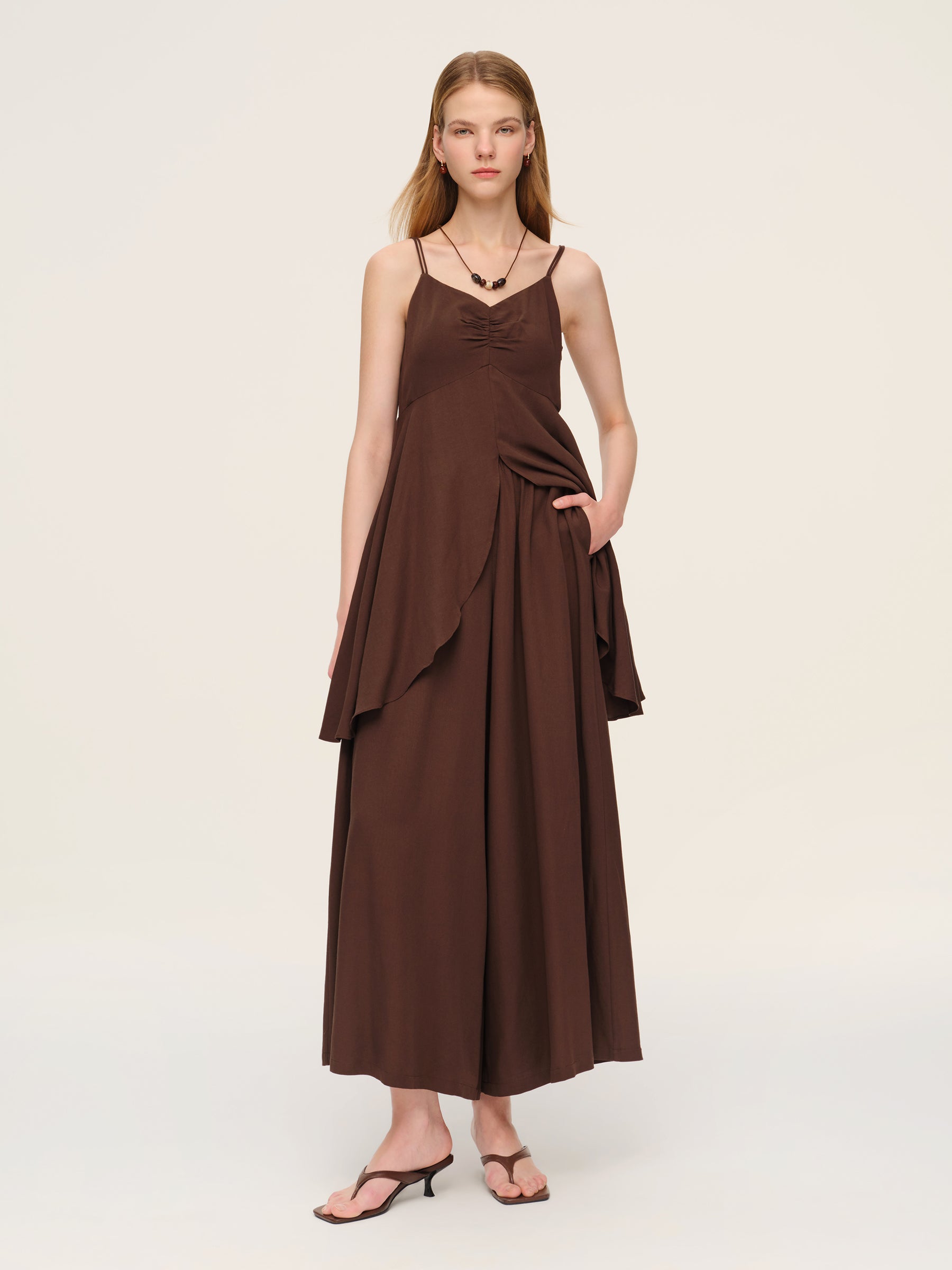 linen-blend camisole dress Uniqlo - Linen Blend Camisole Dress