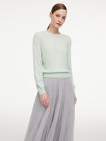 100% Cashmere Rhinestone Women Sweater GOELIA