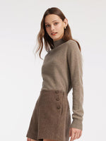 Cashmere Mock Neck Women Sweater GOELIA
