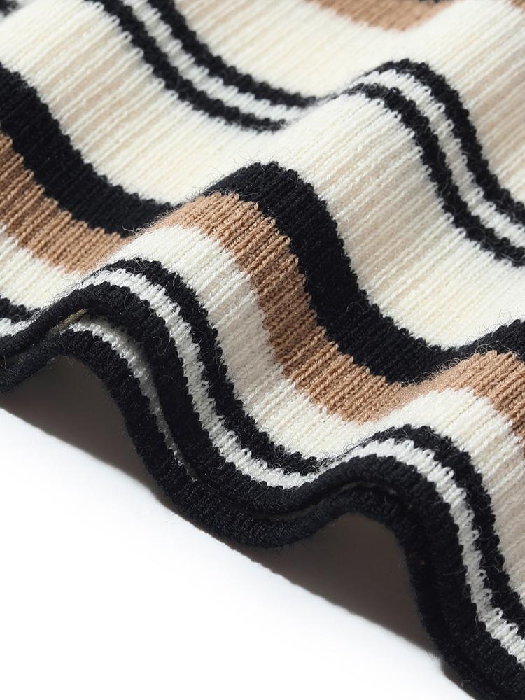 Machine Washable Wool Striped Sweater GOELIA