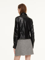 PU Leather Adjustable Waist Women Jacket GOELIA