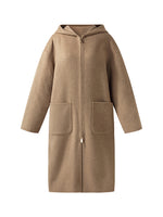 100% Cashmere Hooded Unisex Overcoat GOELIA