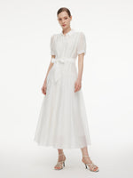 [Preview] Lyocell Blend Women Belted Maxi Shirt Dress GOELIA