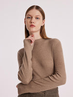 Machine Washable Wool Seamless Women Sweater GOELIA