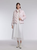 [Preview] Mandarin Collar Women Cropped Goose Down Jacket GOELIA
