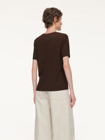 Sequined Heart Round Neck Women T-Shirt GOELIA