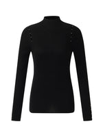 Machine Washable Wool Beaded Women Knit Top GOELIA
