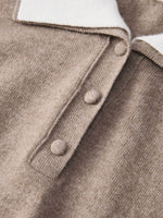 [Preview] 100% Wool Mock-Layered Women Knit Top GOELIA