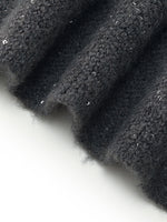 Mohair Wool Blend Sequins Women Midi Skirt GOELIA