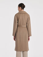 Cashmere Lapel Women Coat With Belt GOELIA