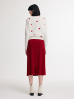 [Preview] Lyocell Wool Blend Jacquard Knit Top And Skirt Two-Piece Set GOELIA