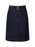 100% Cotton Denim Women Midi Skirt GOELIA