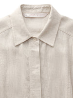 100% Linen Women Vest Maxi Shirt Dress With Belt GOELIA