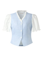 Tweed Sequins Patchwork Crop Jacket And Lyocell Blend Skirt Two-Piece Set GOELIA