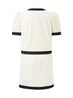Contrast Trim Embroidered Top And Skirt Two-Piece Set GOELIA