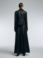 19MM Gambiered Canton Gauze Women Jacquard Straight Leg Pants GOELIA