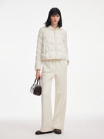 [Preview] Knit Collar Cropped Goose Down Jacket GOELIA