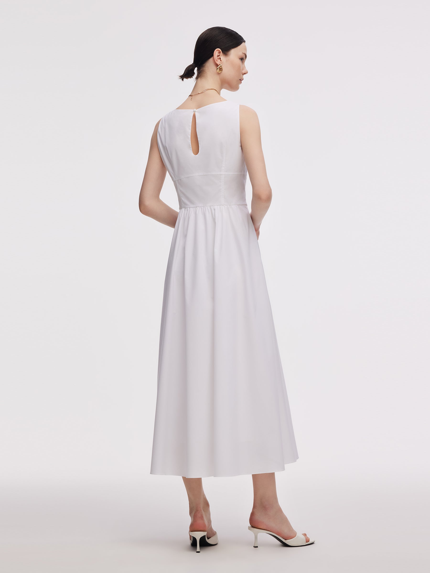 Gathered Waist Women Maxi Tank Dress GOELIA