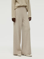 Petite Machine Washable Wool Wide Leg Women Pants GOELIA