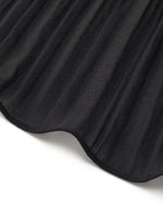Pleated V-Neck Women A-Line Tie Belt Maxi Dress GOELIA