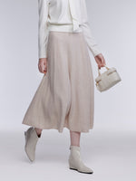 100% Merino Wool Women A-Line Skirt GOELIA
