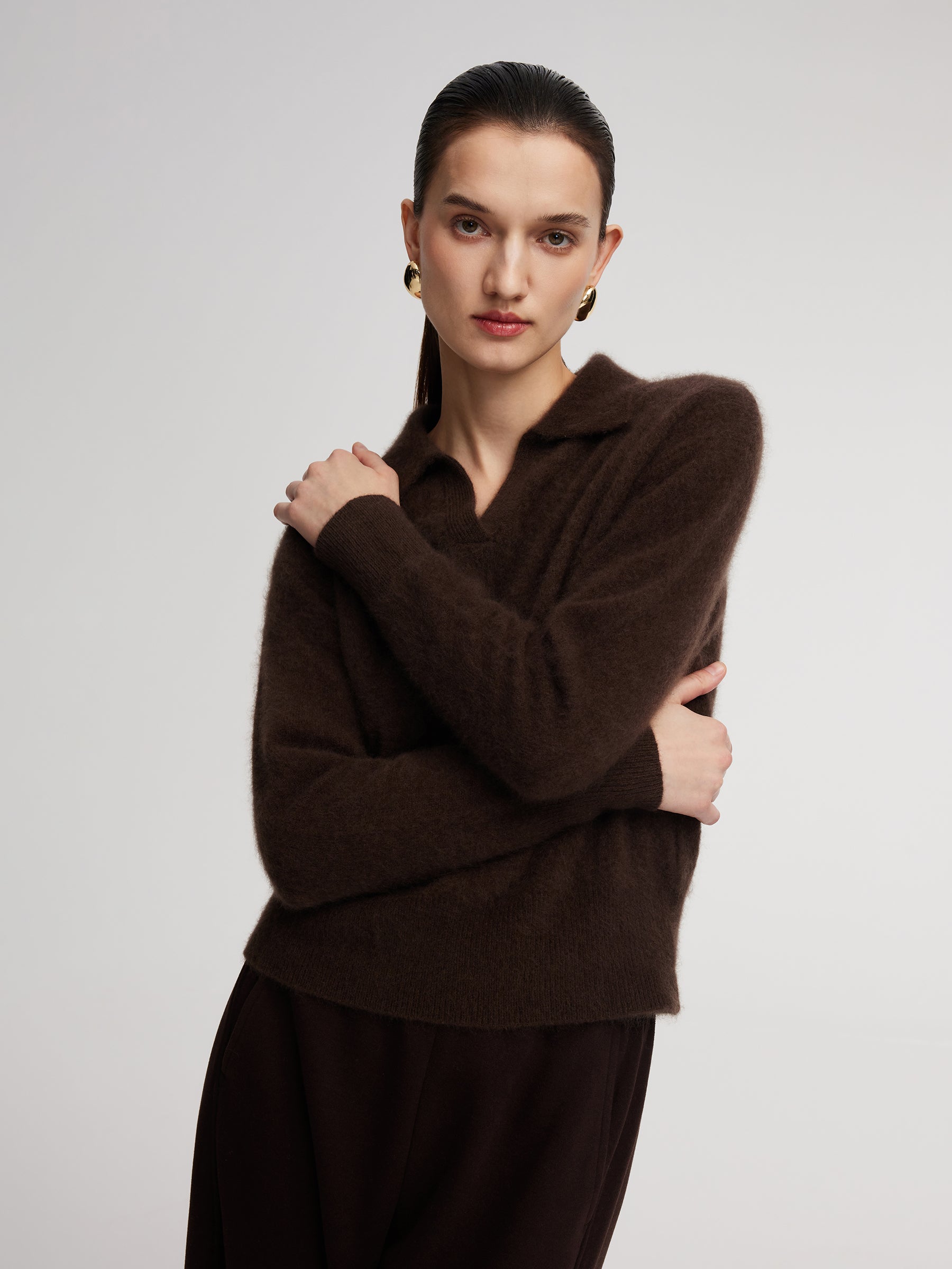 [Preview] 100% Brushed Wool Women Sweater GOELIA