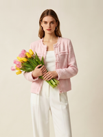 Frayed Edge Women Knit Cardigan GOELIA