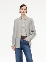[Preview] Triacetate Blend Women Oversized Shirt GOELIA