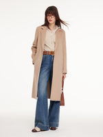 [Preview] Alpaca Wool Blend Double-Faced Women Wrap Overcoat GOELIA