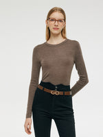 GO Letter Middle Size Women Leather Belt GOELIA
