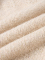 [Preview] 100% Cashmere Pointelle Lantern Sleeve Women Sweater GOELIA