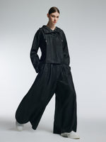18MM Gambiered Canton Gauze Women H-Line Hoodie GOELIA