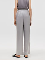 Acetate Straight Glossy Women Pants GOELIA