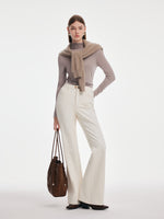 [Preview] Tencel Acetate Silk Blend Women Mock Neck Knit Top GOELIA