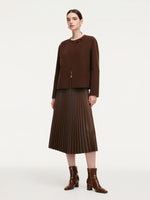 Cashmere Wool Blend Double-Faced Women Cropped Jacket GOELIA