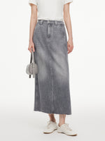 [Preview] Lyocell Cotton Blend Denim Women Column Skirt GOELIA