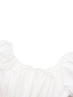 Quick-Dry UV Protection Square Neck Women Bubble Hem Mini Dress With Scrunchie GOELIA