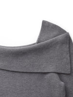 Knit Top And Pleated Skirt Two-Piece Set GOELIA