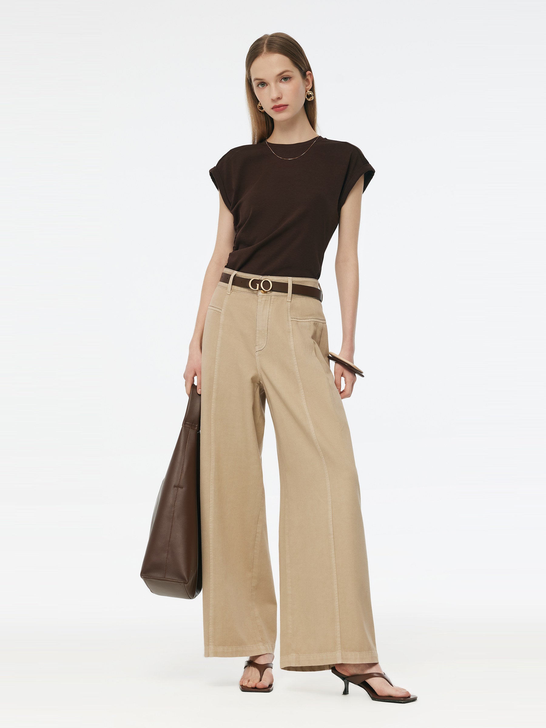 Denim Women Wide Leg Straight Jeans GOELIA