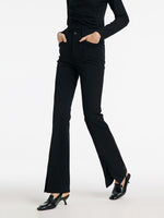 Stretchy High-Waisted Slit Women Pants GOELIA