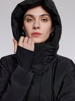 [Preview] Drawstring Waist Hooded Goose Down Overcoat GOELIA