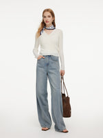 Tencel Wool Blend V-Neck Women Cardigan GOELIA