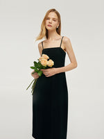 Women Knitted Detachable Spaghetti Strap Midi Dress GOELIA