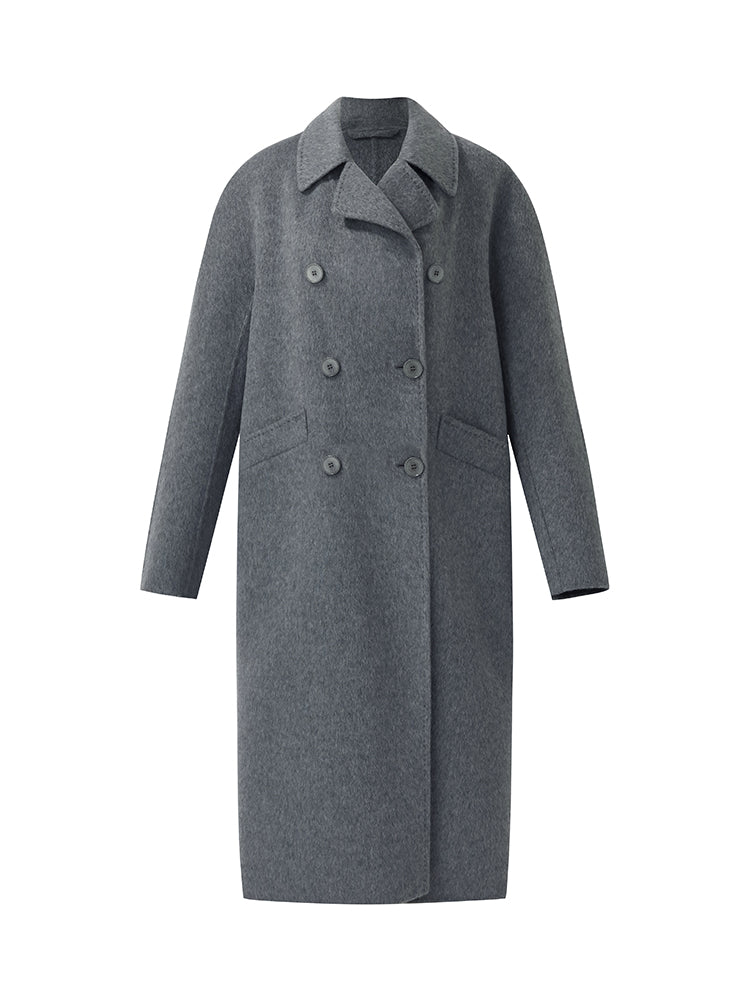 Alpaca Wool Longline Women Overcoat GOELIA
