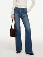 Four-Way Stretch Denim Women Flared Jeans GOELIA